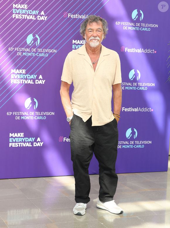 Olivier Marchal (Nymphe d'honneur) - Photocall lors de la 63ème édition du Festival de television de Monte-Carlo le 17 juin 2024. © Denis Guignebourg