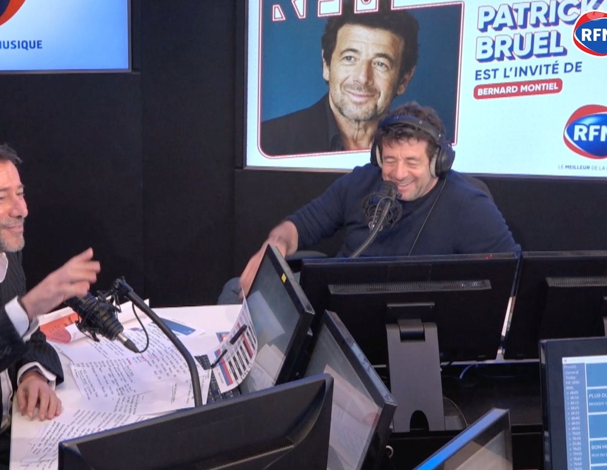 Photo : Patrick Bruel et Bernard Montiel dans l'émission 