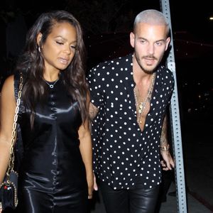 M. Pokora (Matt Pokora) et sa compagne Christina Milian fêtent leurs anniversaires respectifs avec leurs amis au restaurant "Beauty & Essex" à Los Angeles le 26 septembre 2017. 
Bestimage