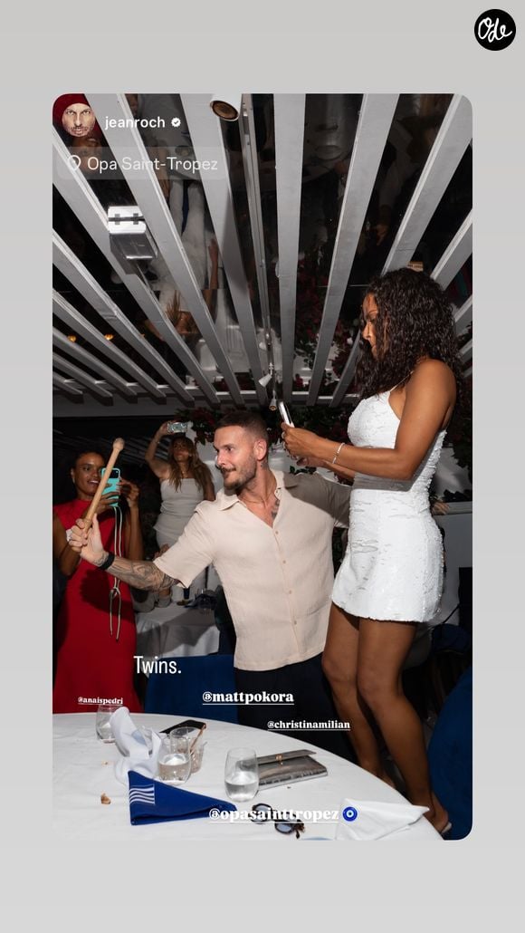 Ils ont d’abord profité d’un dîner festif à Opa.

Christina Milian, Caroline Receveur, Cindy Bruna à Saint-Tropez