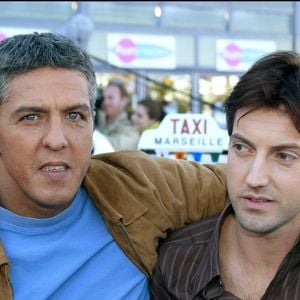 Frédéric Diefenthal - Samy Naceri 1ère du film Taxi 3 à Marseille - 2003 (DOMINIQUE JACOVIDES / BESTIMAGE).