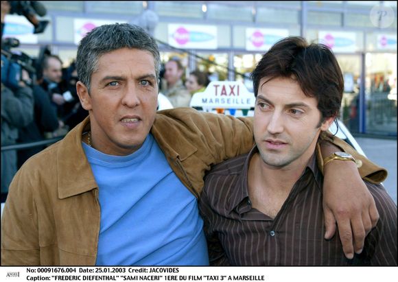 Frédéric Diefenthal - Samy Naceri 1ère du film Taxi 3 à Marseille - 2003 (DOMINIQUE JACOVIDES / BESTIMAGE).