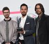 Un célèbre groupe des années 2000 va animer la finale de la Ligue des champions

Le groupe Linkin Park (Brad Delson, Mike Shinoda, Rob Bourdon) à la soirée American Music awards au théâtre Microsoft à Los Angeles. © Chris Delmas/Bestimage