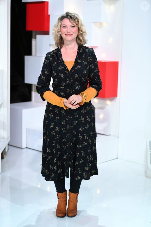 Exclusif - Cécile Bois - Enregistrement de l'émission "Vivement Dimanche prochain" au studio Gabriel à Paris, présentée par M.Drucker et diffusée le 28 avril 2019 sur France 2. Le 10 avril 2019
© Guillaume Gaffiot / Bestimage