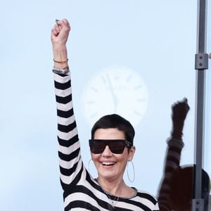 Cristina Cordula dans les tribunes lors des Internationaux de France de Tennis de Roland Garros 2025. Paris, le 1er Juin 2025. © Dominique Jacovides/Bestimage