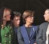 Camille Gottlieb, Pauline Ducruet, la princesse Stéphanie de Monaco et Louis Ducruet - La famille princière de Monaco au balcon du palais, à l'occasion de la Fête Nationale de Monaco, le 19 novembre 2024. © Jacovides-Bebert/Bestimage