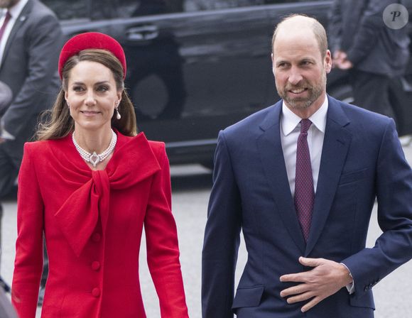 Le prince William, prince de Galles, et Catherine (Kate) Middleton, princesse de Galles - La famille royale britannique célèbre le 76ème Commonwealth Day à l'abbaye de Westminster à Londres, le 10 mars 2025. GOFF INF/BESTIMAGE