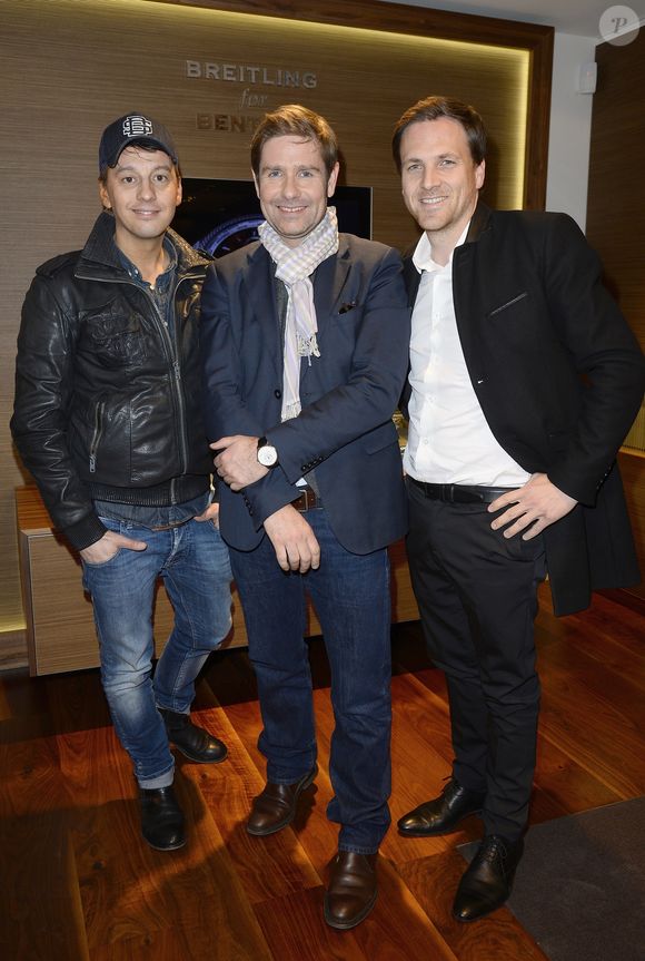 Exclusif - Laurent Argelier, Julien Fregonara et Gérald Kierzek - Cocktail à l'occasion du lancement du modèle Breitling Cockpit B50 à Paris le 9 avril 2015. @COADIC GUIREC / BESTIMAGE