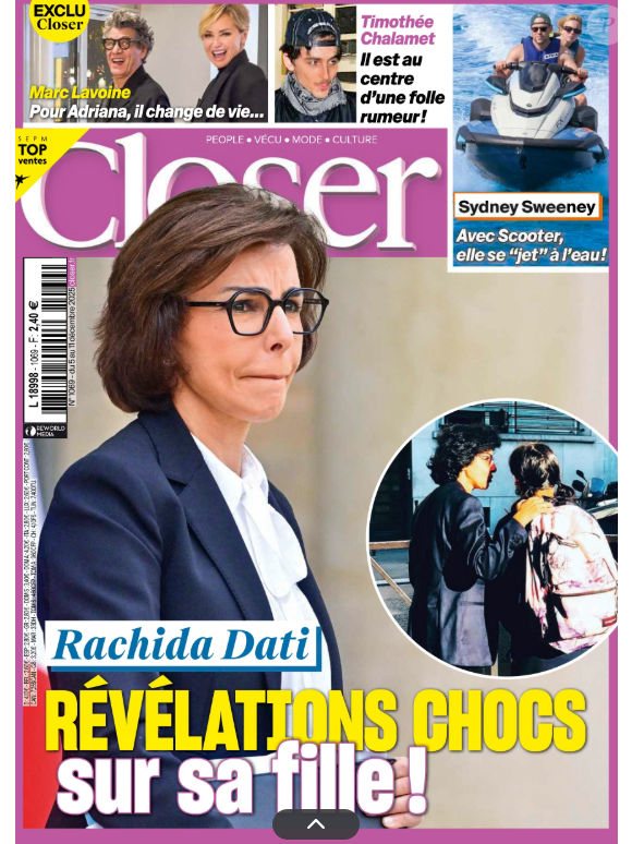 Couverture du magazine Closer.