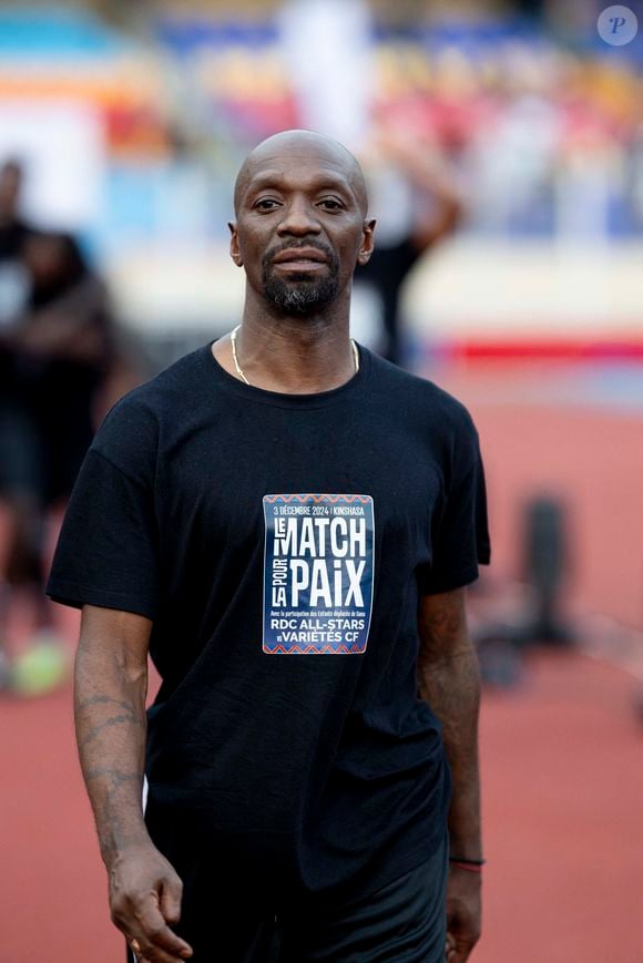 Exclusif - Claude Makelele lors du match de gala pour la paix aux enfants déplacés internes, victimes des conflits armés de la RDC opposant le Variétés Club de France (VCF) contre le Congo AllStar au stade des Martyrs à Kinshasa, République Démocratique du Congo, le 3 décembre 2024. © Pierre Perusseau/Bestimage