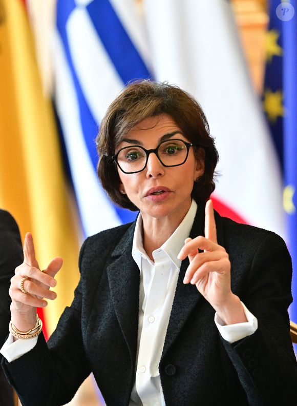 Rachida Dati, ministre de la Culture, reçoit ses homologues européens et des acteurs de la vie culturelle pour une Journée de travail consacrée au renforcement de la souveraineté culturelle européenne, le 11 juin 2025 au ministère de la Culture à Paris.
© Christian Liewig / Bestimage