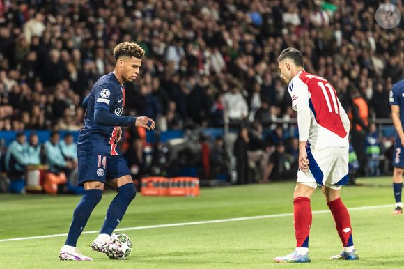Désiré Doué - Match retour de la Ligue Des Champions 2024-2025 (LDC) "PSG - Arsenal" (2-1) au Parc des Princes à Paris le 7 mai 2025. © Cyril Moreau/Bestimage