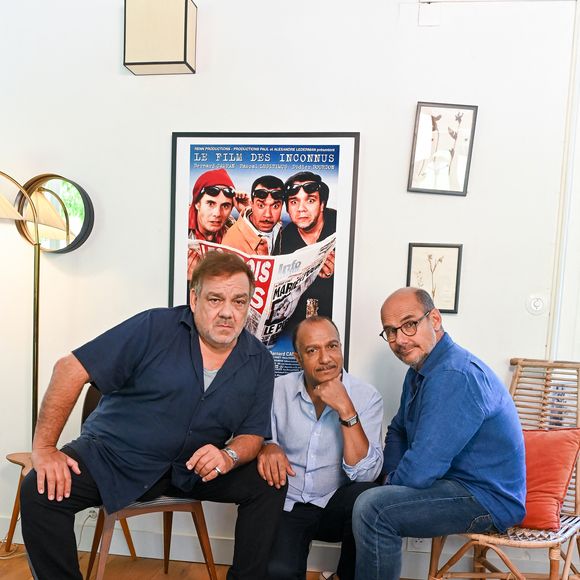 Exclusif - Didier Bourdon, Pascal Legitimus et Bernard Campan - Rendez-vous avec Les Inconnus, à l'occasion du tournage du documentaire "L'histoire secrète des Inconnus, le doc événement", diffusé le 5 janvier à 21h10 sur TF1
© Guillaume Gaffiot / Bestimage