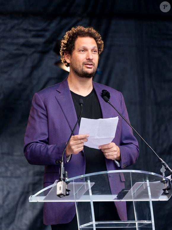 Exclusif - Eric Antoine lors de l’hommage à l'humoriste Guillaume Bats, mort à 36 ans, à Montmirail, Marne, France, le 17 juin 2023. © Pierre Perusseau/Bestimage