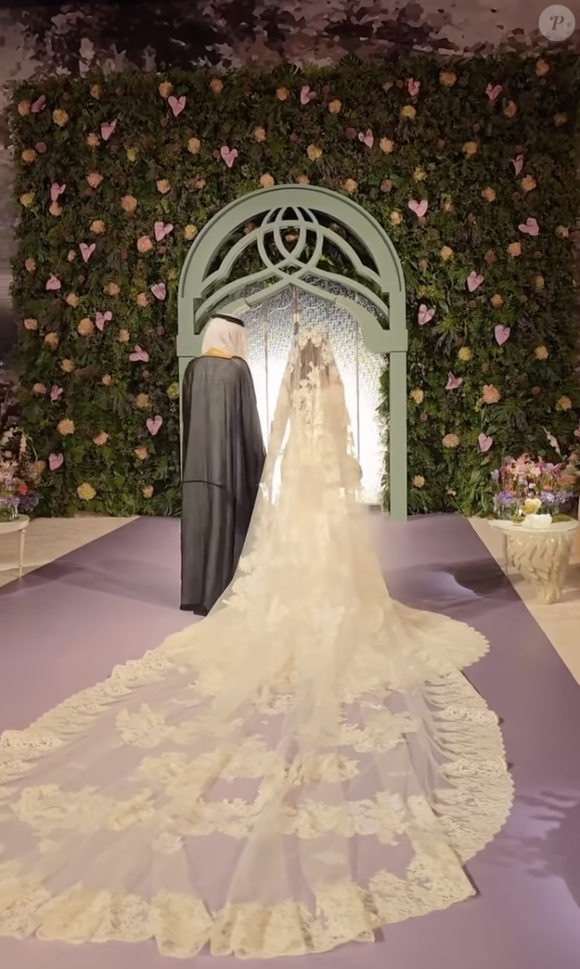 La princesse Nouf porte une robe Dolce & Gabbana pour son mariage avec le prince Nawaf ben Fahad Al Faisal Al Farhan via Instagram @arabianroyalagency