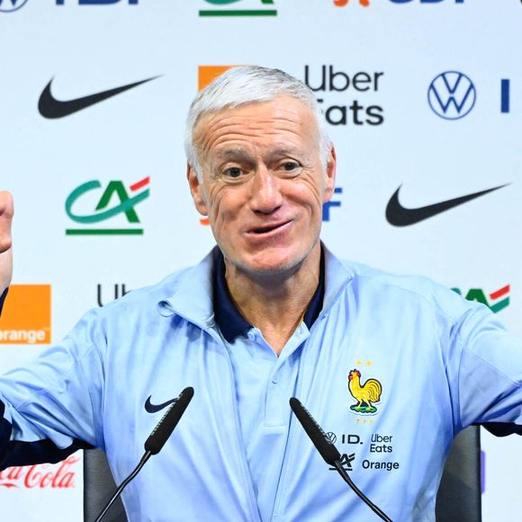 Didier Deschamps lors d'une conférence de presse à Clairefontaine le 18 mars 2024. © Federico Pestellini/Panoramic/Bestimage