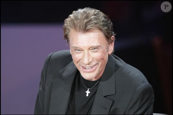 Johnny Hallyday - émission "La fête de la chanson française" sur France 2 diffusion le 15 janvier 2005 présentée par Daniela Lumbroso. Daniel Angeli / Bestimage