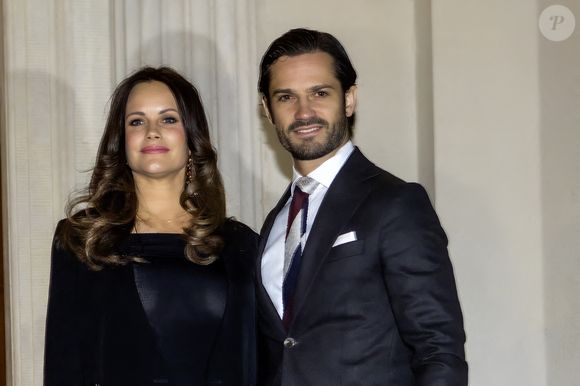 Le prince Carl Philip et la princesse Sofia visitent l'église Gustav vasa pour Noël à Vasastan avec Fredrik Benedict & Friends . Photo par Stella Pictures/ABACA