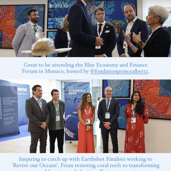 Il écrit : "Ravi d'assister au Forum de l'Économie Bleue et de la Finance à Monaco, organisé par @fondationprincealbertz".

Le prince William sans Kate Middleton à Monaco, Story Instagram 8 juin 2025