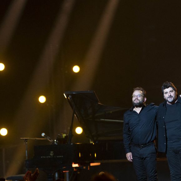 Exclusif - Levon Khozian et Patrick Fiori sur la scène du concert solidaire pour les enfants de la guerre "Ensemble à l'Olympia" à Paris présenté par EliseCare le 10 février 2025
© Jack Tribeca / Pierre Perusseau / Bestimage