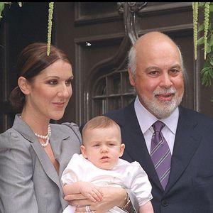 Baptême fils - Céline Dion et René Angelil à Montréal.