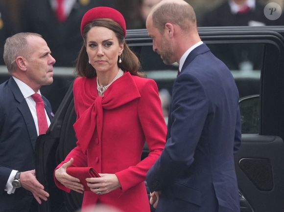 Le prince William, prince de Galles, et Catherine (Kate) Middleton, princesse de Galles - La famille royale britannique célèbre le 76ème Commonwealth Day à l'abbaye de Westminster à Londres, le 10 mars 2025.