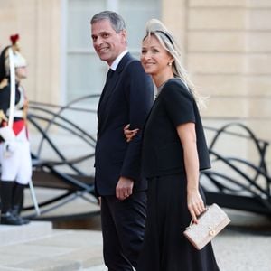Rodolphe Saadé (Pdg de CMA-CGM) et sa femme Véronique Albertini-Saadé - Arrivées au dîner d'état au palais de l'Elysée à Paris donné en l'honneur du roi et de la reine de Danemark le 31 mars 2025.

Jacovides / Moreau / Bestimage