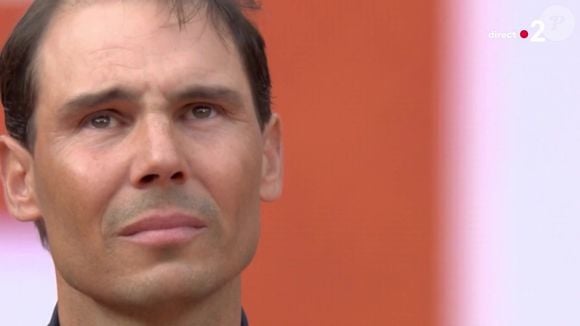 Rafael Nadal lors de son hommage à Roland Garros. Capture France 2