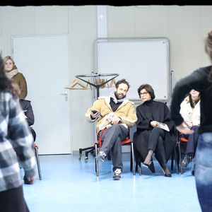 Exclusif - Rachida Dati, ministre de la Culture, en déplacement au lycée professionnel Théodore Monod, à Noisy le Sec, le 20 janvier 2025, aux côtés de Benjamin Millepied. © Alain Guizard / Bestimage