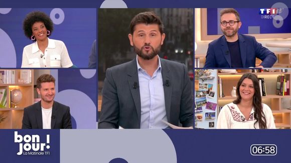 "Il pouvait y en avoir au début mais les chroniqueurs étaient plus nombreux", a-t-il rappelé pour expliquer cet équilibre trouvé. 

Extrait de la matinale "Bonjour !" sur TF1
