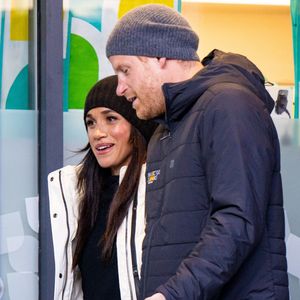 Vancouver, CANADA - Le prince Harry et Meghan Markle font une apparition lors de la célébration de bienvenue à Whistler pendant les Invictus Games Vancouver Whistler 2025. (Backgrid USA / Bestimage).