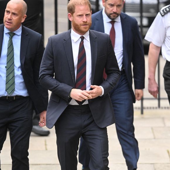 Le prince Harry, duc de Sussex au 2ème jour de son appel de la décision de la Haute Cour sur la question de savoir s'il a droit à des gardes du corps armés payés par le contribuable, le 9 avril 2025. Backgrid UK/ Bestimage