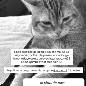 Pour bien récupérer de cet effort intense, elle suit désormais un programme rigoureux mêlant soins et repos.

Laure Manaudou donne des nouvelles après le Marathon de Paris.