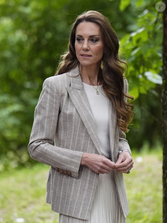 Catherine (Kate) Middleton, princesse de Galles, visite l'école maternelle Salvador Allende à Reggio Emilia (Italie), lors de son voyage consacré à la petite enfance, le 14 mai 2026.
© GOFF / Bestimage