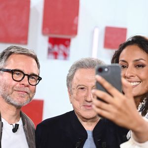 Exclusif - Michel Drucker, Leila Kaddour et Guillaume de Tonquedec - Enregistrement de l'émission Vivement Dimanche au studio Rive gauche, presentée par M. Drucker à Paris le 9 septembre 2026, Diffusion sur France 3 le 13 septembre 2026
©Guillaume Gaffiot/Bestimage
