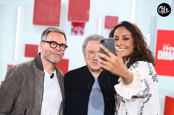 Exclusif - Michel Drucker, Leila Kaddour et Guillaume de Tonquedec - Enregistrement de l'émission Vivement Dimanche au studio Rive gauche, presentée par M. Drucker à Paris le 9 septembre 2026, Diffusion sur France 3 le 13 septembre 2026
©Guillaume Gaffiot/Bestimage