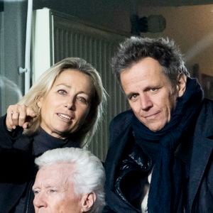 Anne Sophie Lapix et Arthur Sadoun - Personnalités à la finale de la coupe du monde de rugby Afrique du Sud / Nouvelle Zélande (12 - 11) au stade de France à Saint-Denis le 28 octobre 2023.