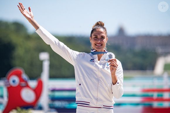 Elodie Clouvel (FRA) - Pentathlon Moderne - Pentathlon moderne, épreuve féminine de pentathlon moderne, podium lors des Jeux Olympiques Paris 2024 © Baptiste Autissier / Panoramic / Bestimage