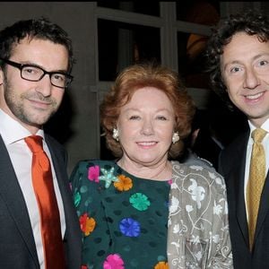Cyril Vergniol, Nadine de Rothschild et Stéphane Bern - Remise du Prix Scopus 2008 au Palais Brongniart à Paris par les associations française et suisse des amis de l'université hébraïque de Jérusalem. Le 19 octobre 2008. © COADIC GUIREC / BESTIMAGE