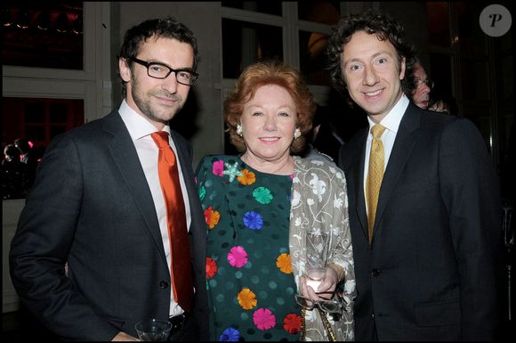 Cyril Vergniol, Nadine de Rothschild et Stéphane Bern - Remise du Prix Scopus 2008 au Palais Brongniart à Paris par les associations française et suisse des amis de l'université hébraïque de Jérusalem. Le 19 octobre 2008. © COADIC GUIREC / BESTIMAGE