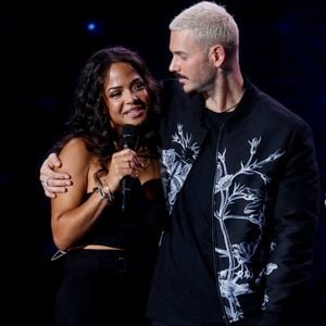 Exclusif - M. Pokora (Matt Pokora) et sa femme Christina Milian - Surprises - Enregistrement de l'émission "La boîte à secrets N°17", présentée par F.Bollaert et diffusée le 19 janvier 2024 sur France 3
© Christophe Clovis / Bestimage