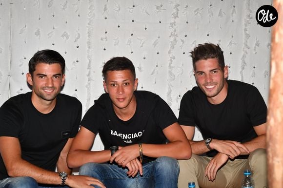 Exclusif - Enzo Zidane (fils de Zinédine Zidane), Driss Zidane (neveu de Zinédine Zidane) et Luca Zidane (fils de Zinédine Zidane) - Les célébrités lors du festival "Marrakech du Rire 2018"  à Marrakech, Maroc, le 24 juin 2018. © Rachid Bellak/Bestimage
