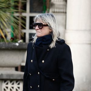 Christine Bravo - Obsèques d'Isabelle Mergault à la Coupole du Père-Lachaise à Paris le 30 mars 2026. © Cyril Moreau - Dominique Jacovides / Bestimage