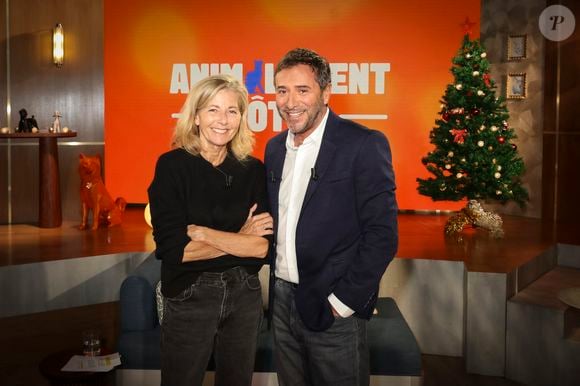 Exclusif - Claire Chazal, sur plateau de la nouvelle émission "Animalement Vôtre" présentée par Bernard Montiel et diffusée le 7 décembre sur France 3, à Paris, France, le 7 octobre 2025. © Jack Tribeca/Bestimage