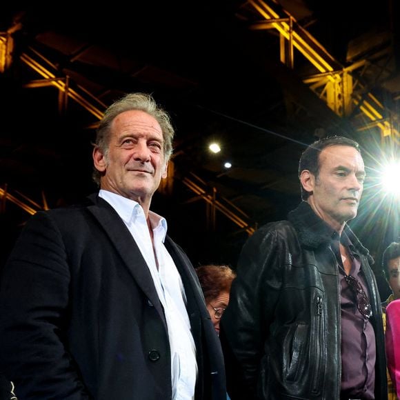 Vincent Lindon, Anthony Delon - Pour la séance de clôture de la 16ème édition du Festival Lumière de Lyon, un hommage tout particulier a été rendu à l'acteur Alain Delon en projetant "Plein Soleil" de René Clément.. © Dominique Jacovides/Bestimage