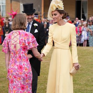 Catherine (Kate) Middleton, princesse de Galles, lors de la Royal Garden Party de Buckingham Palace à Londres, le 20 mai 2025. Elle porte une robe d'Emilia Wickstead.
© Aaron Chown/WPA-Pool / Julien Burton via Bestimage