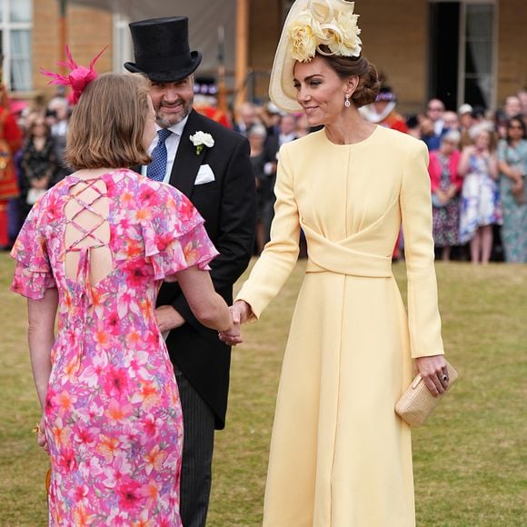 Catherine (Kate) Middleton, princesse de Galles, lors de la Royal Garden Party de Buckingham Palace à Londres, le 20 mai 2025. Elle porte une robe d'Emilia Wickstead.
© Aaron Chown/WPA-Pool / Julien Burton via Bestimage