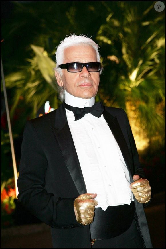 Karl Lagerfeld – Gala de la Croix-Rouge 2006 à Monaco. DOMINIQUE JACOVIDES / BESTIMAGE