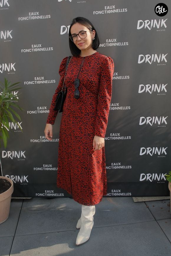 Agathe Auproux - Soirée de lancement de la gamme de boissons "Drink Waters" au restaurant Créatures sur le rooftop des Galeries Lafayette à Paris le 9 mai 2022. © Clovis-Bellak/Bestimage