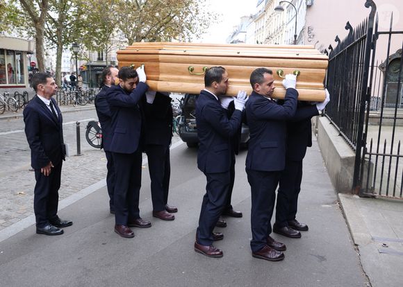 Exclusif - Obsèques de Michel Michel, propriétaire du Banana Café, en l’Église Saint Jean de Montmartre à Paris, le 16 octobre 2025. 

© Denis Guignebourg / Bestimage